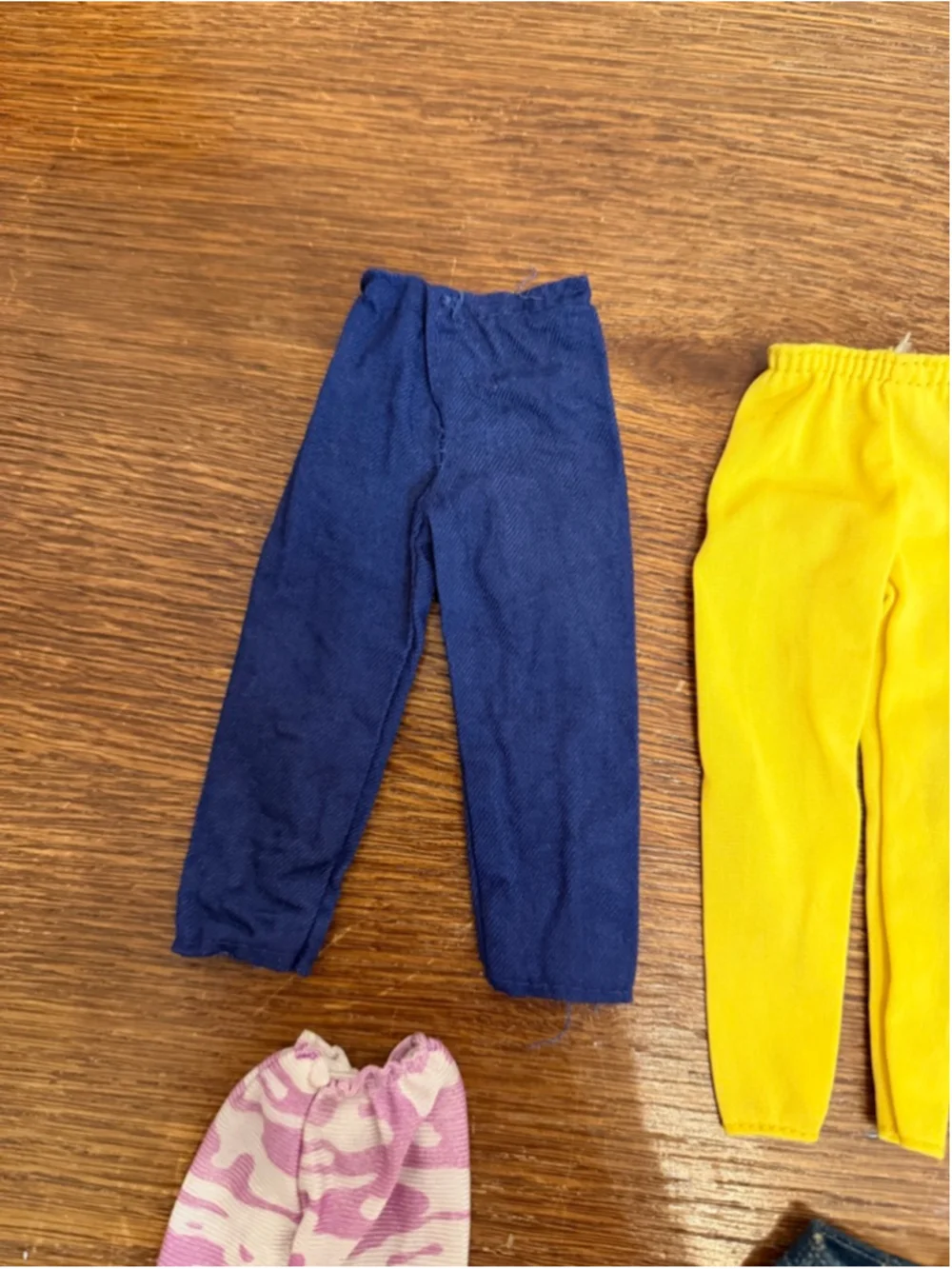 Vintage Barbie Pants Lot 6 Pieces Untagged Jeans Leggings Doll Clothes Bundle
